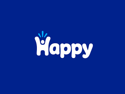 Be Happy! brand branding cheerful cute fun happy identity logo logotype people playful typography