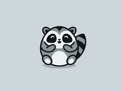 Fat Raccoon animal app brand branding cartoon character cute identity illustration logo mascot raccoon