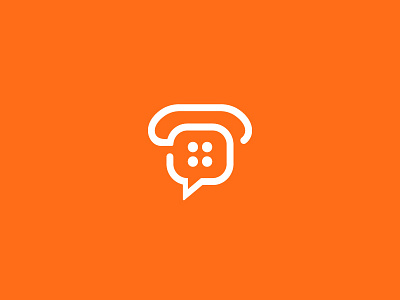Phone Chat Icon app branding chat fun icon identity illustrative logo phone smart speech bubble