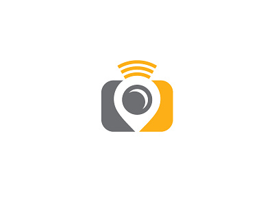 Photo Location app brand branding identity location logo negative space photography pin simple smart wifi