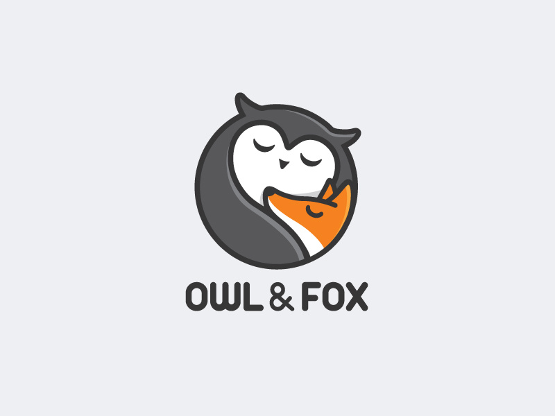 Owl & Fox Revision logo brand identity owl fox animal character illustrative illustration fun cute baby