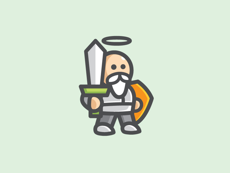 DewaGuard - Option 2 god fun cute armor antivirus security software illustration shield character identity protection logo