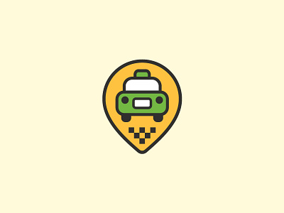 Cab Finder app brand branding cab find identity location locator logo map pin taxi