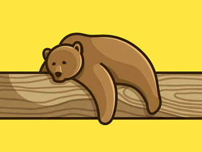 Lazy Bear animal bear character cute identity illustration lazy logo mascot rest sleep sleepy