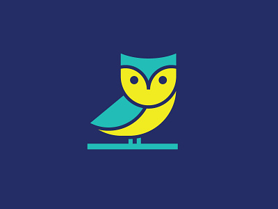 Owl Rebranding - 01 app apps application bird animal brand branding identity character clean simple modern cute education school geometry geometric logo mascot night event owl