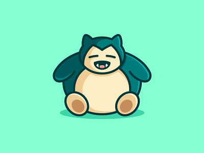 PokemonGo - Snorlax cartoon nintendo catch catching cute fun funny fat geometry hunt hunting illustration illustrative innovation technology logo game play mascot people pokemon go snorlax character trend trending