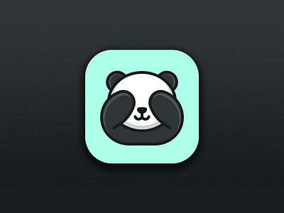 Shy Panda App app apps application branding identity character mascot child children cute fun funny flat cartoon comic friendly geometry geometric illustrative illustration logo mark panda animal ui ux icon