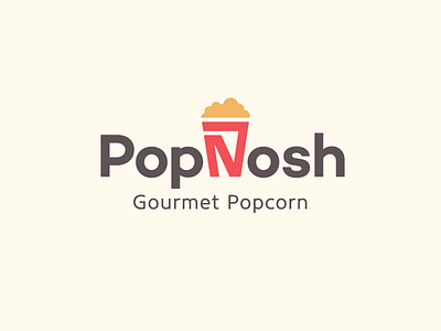 N as Popcorn brand branding eat eatery food snack gourmet popcorn logo identity logotype typography movie cinema n monogram playful fun simple modern smart creative wordmark unique
