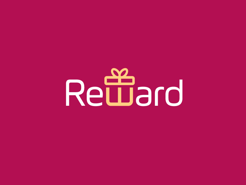 Reward relax relaxing work hard logo identity brand branding logotype wordmark font typography creative smart w letter unique clever bonus award reward gift enjoy weekend