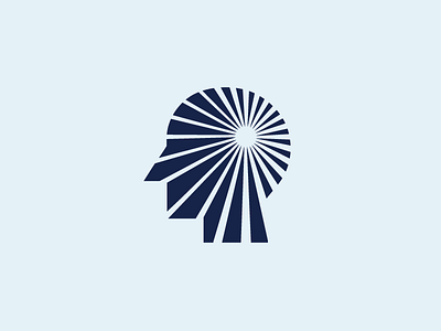 Head / Mind / Focus abstract shape brand branding focus goal forward motion human head life inspiration logo identity people mind psychology therapy rays light bright think success tunnel speed