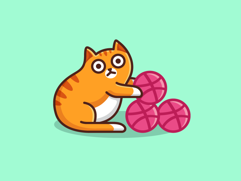 3 Dribbble Invites face expression ball kitten prospect prospects dribbble player illustration illustrative character mascot give giveaway invite invitation join member cute funny cat animal logo identity