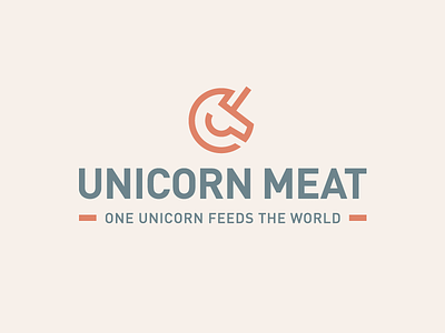 Unicorn brand branding fantasy animal food protein geometry geometric label packaging line monoline logo identity meat product plant based simple abstract unicorn horse vegetable beef