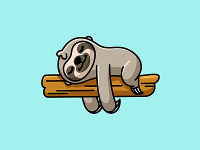 Sunday Mood character mascot child children comfort comfortable cute fun funny enjoy weekend hanging on happy face illustrative illustration laying down lazy sunday mood expression nap napping relax relaxing sleep sleeping sloth animal smile smiling stem branch sticker tshirt tree plant zoo park