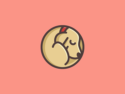 Dog Sleeping adorable lovely animal pet brand branding character mascot child children circle circular curled up position cute fun funny dog puppy geometry geometric illustrative illustration laying down logo identity nap napping peaceful calm relax enjoy rounded friendly sleep sleeping sleepy rest symbol icon