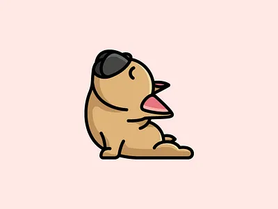 Yoga Bulldog animal pet cartoon comic character mascot child children cute fun funny fitness gym flexible muscle french bulldog frenchie dog funny humor illustration illustrative illustration logo identity puppy adorable sport stretching weekend joke yoga cobra