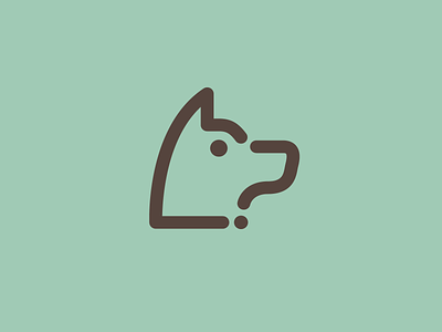 Curious Dog answer help brand branding confused curiosity curious dog doggy dogs icon identity illustrative illustration information line monoline logo mark pet animal puppy head question stroke outline symbol