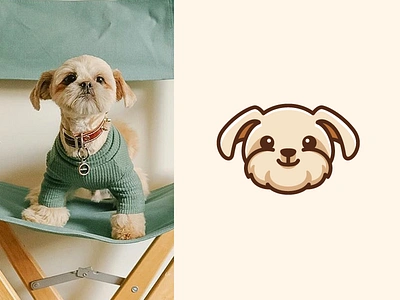 Shihtzu Yorkie Dog adorable avatar breed cute dog happy head icon illustration illustrative logo lovely pet puppy shihtzu simple smile symbol yorkie yorkshire terrier