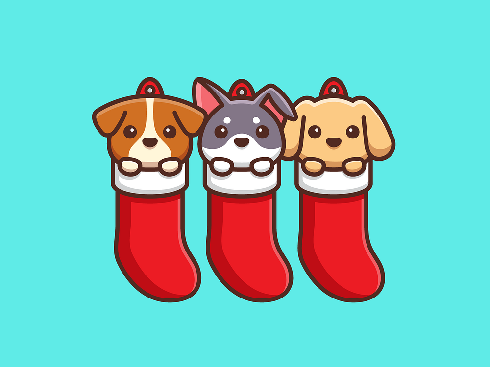 Christmas Dogs by Alfrey Davilla | vaneltia on Dribbble