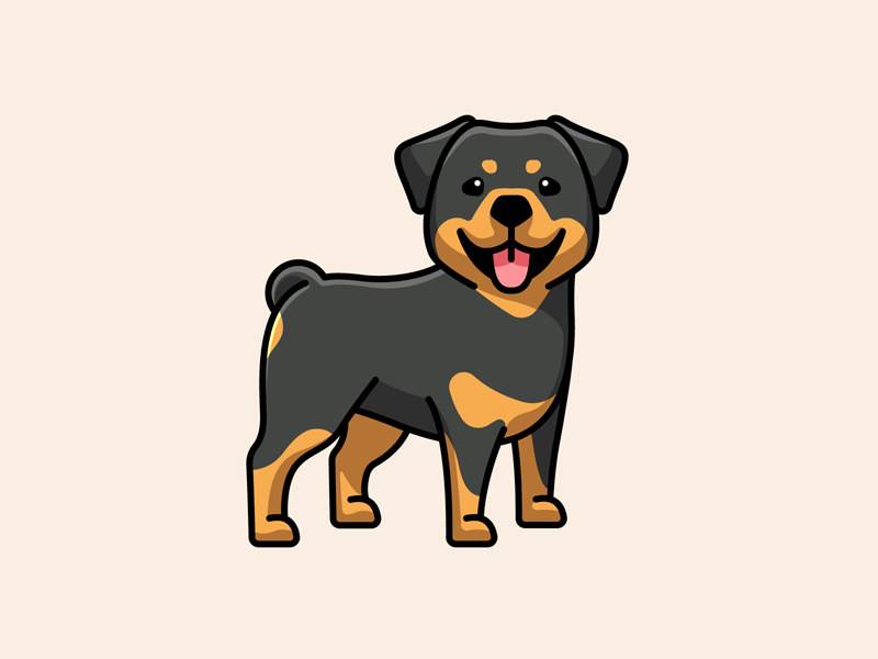 Rottweiler by Alfrey Davilla | vaneltia on Dribbble