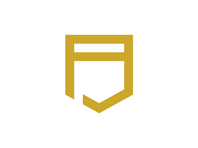 Shield Logo Concept gold logo p security shield