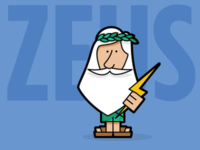 Zeus bolt mascot sandals zeus