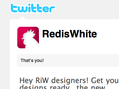 RedisWhite Twitter Icon icon rediswhite twitter