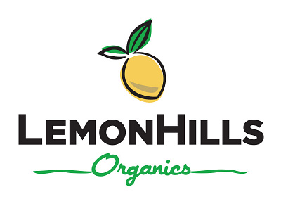 Lemon Hills Organics illustration lemon logo