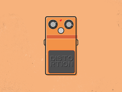 Distortion Pedal guitar pedals illustration poster