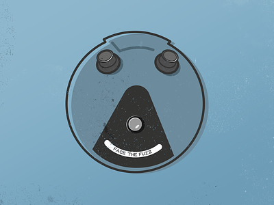 Face the Fuzz! guitar pedals illustration poster