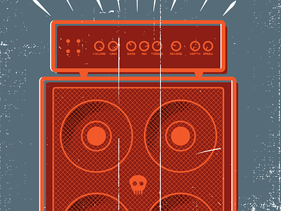Amp amplifier illustration music poster