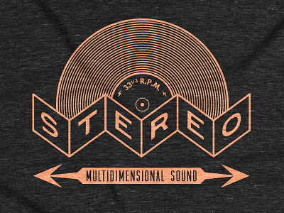 Multidimensional Stereo Sound v.2 illustration multidimensional shirt sound stereo
