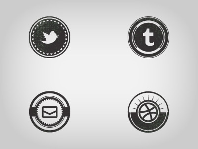 Contact Icons brian leach contact dribbble email graphic design icons illustration tumblr twitter ui web design