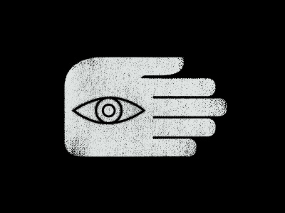 Eye + Hand Icon badge brian leach flolab icon illustration web design