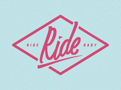 Ride, ride, Baby! identity lettering logo typography vector