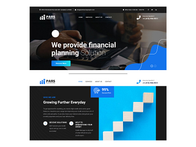Web Design / Clean website design for Financial Company company website design financial web design website wordpress