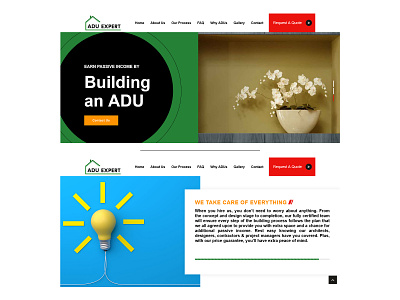 Web Design / Clean website design for ADU industry