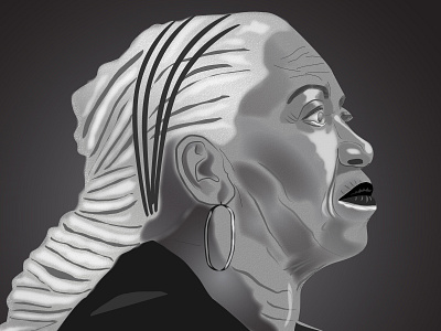 Homage to Tonni Morrison figure illustration toni morrison