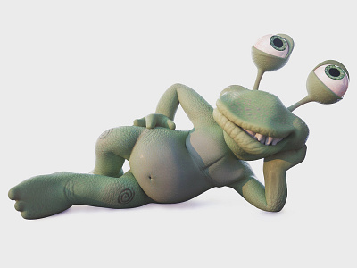 Draw me like one of your french girls 3d 3d art c4d character green monster octane render seductive
