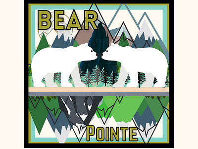 Bear Pointe Ski Resort Logo branding dailylogochallenge design illustration logo sticker