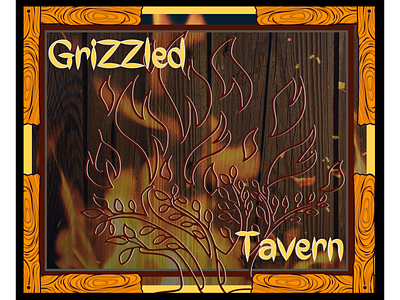 Grizzled Taven - Flame Logo branding dailylogochallenge design logo sticker