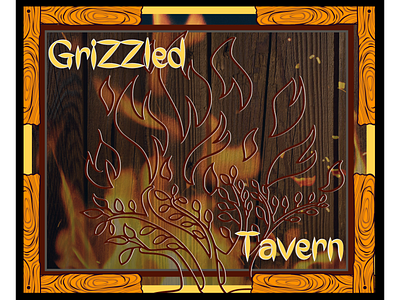 Grizzled Taven - Flame Logo