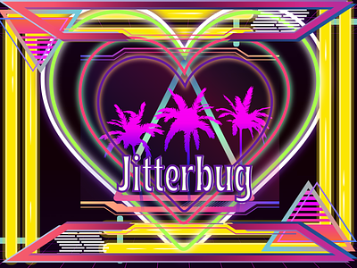 Jitterbug - WHAM - Nostalgia Logo 80s design dribbleweeklywarmup logo sticker wham