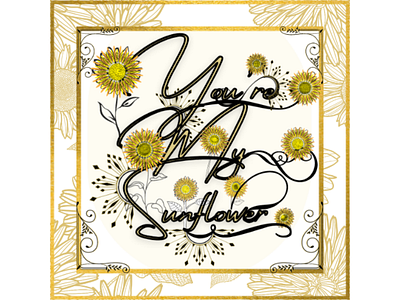 Sunflower Hand-Lettering dailylogo dailylogochallenge design hand lettering logo sticker sunflower