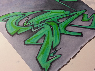 Alphabet Scribbles: "S" blackbook graffiti markers typography