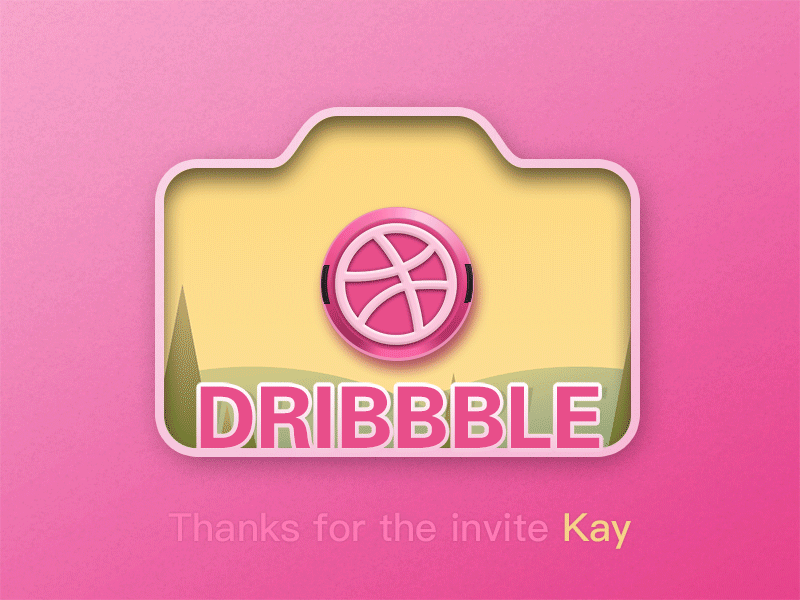 hello dribbble camera debut design dribbble first shot invite ps