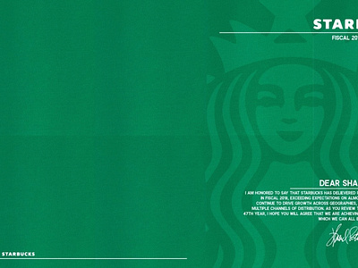 Starbucks Fiscal Year Report Design