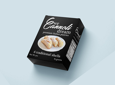 We Cannoli Dream Italian Pastries Box Design branding design graphic design logo mockup vector