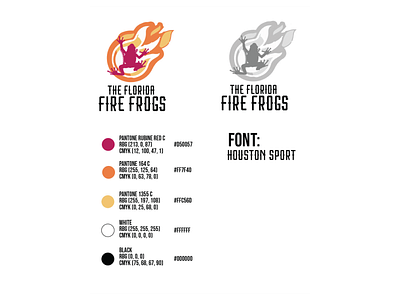 Florida Fire Frogs Logo branding design graphic design logo vector
