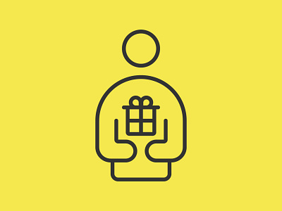Gift (2021) adobe illustrator birthday icon design outline icon pictogram