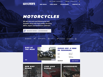 Mount Motorcycles - Web Design commercial responsive web design website wordpress